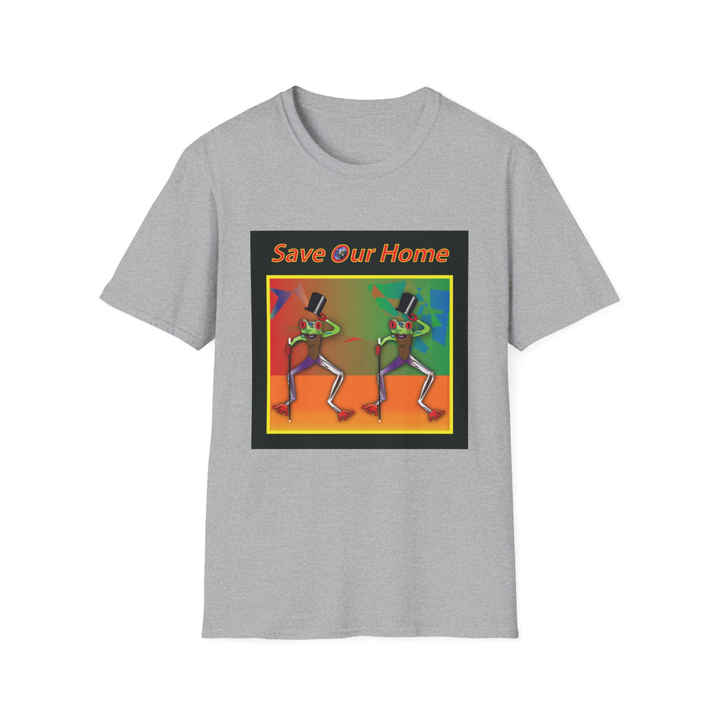 Dancing Frogs, Top Hats and Canes Unisex Softstyle T-Shirt