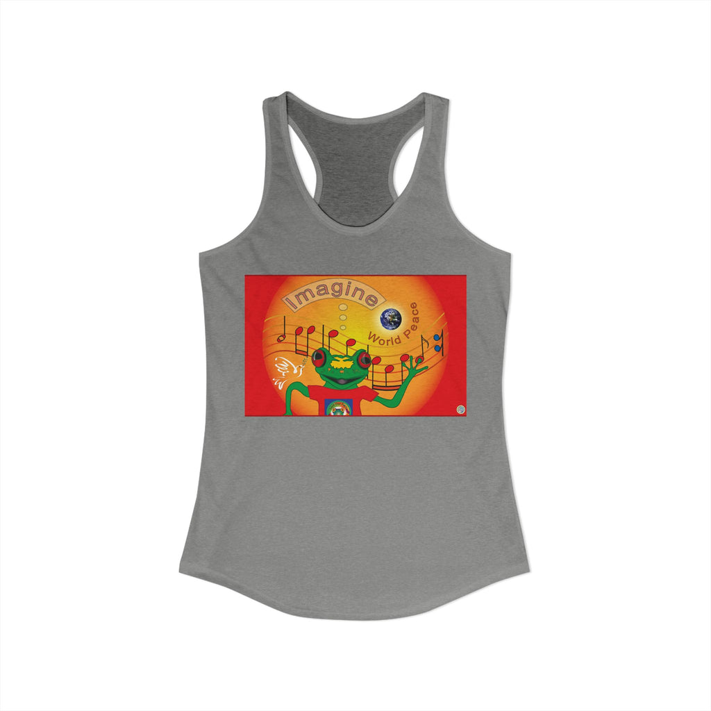 Imagine World Peace Frogster Racerback Tank