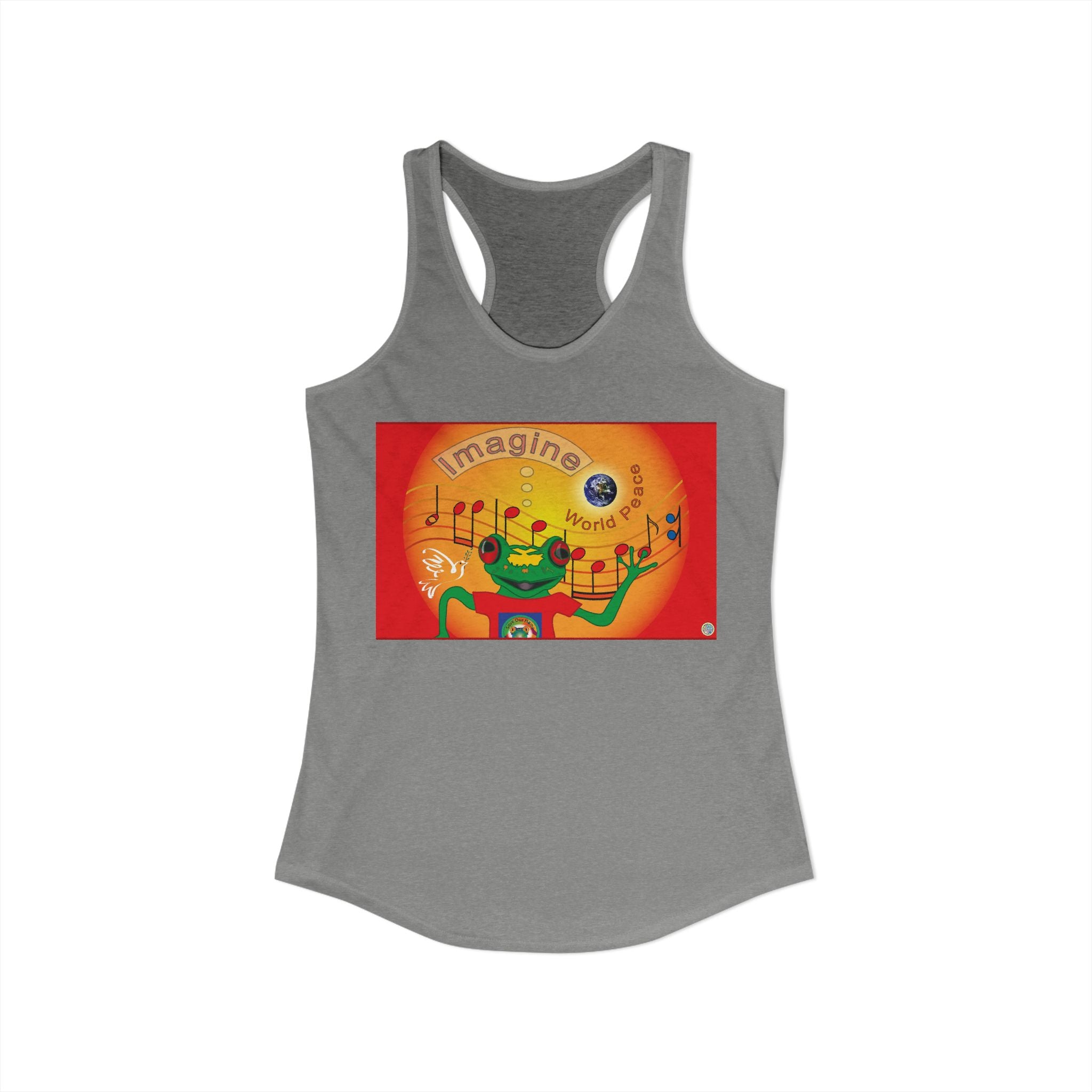 Imagine World Peace Frogster Racerback Tank