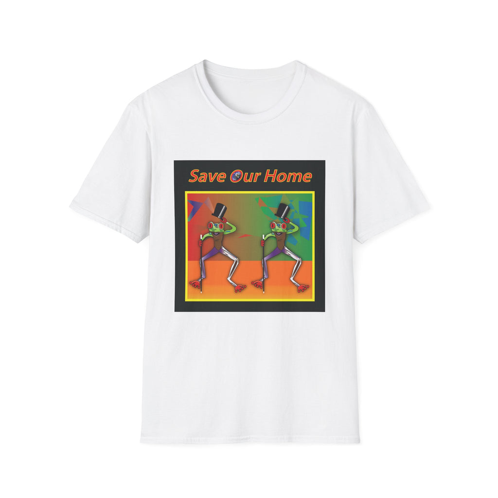 Dancing Frogs, Top Hats and Canes Unisex Softstyle T-Shirt