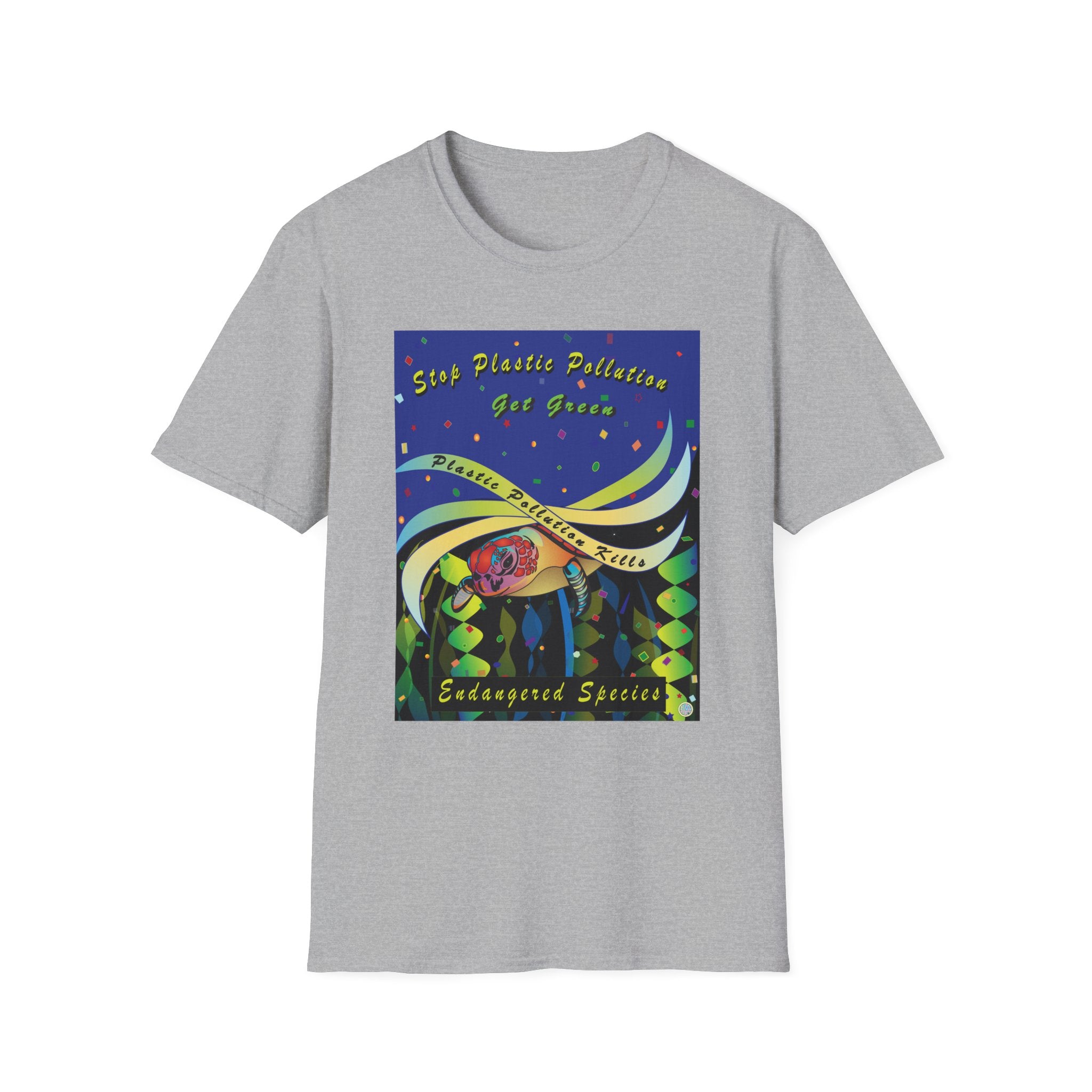 Plastic Pollution Sea Turtle Softstyle T-Shirt