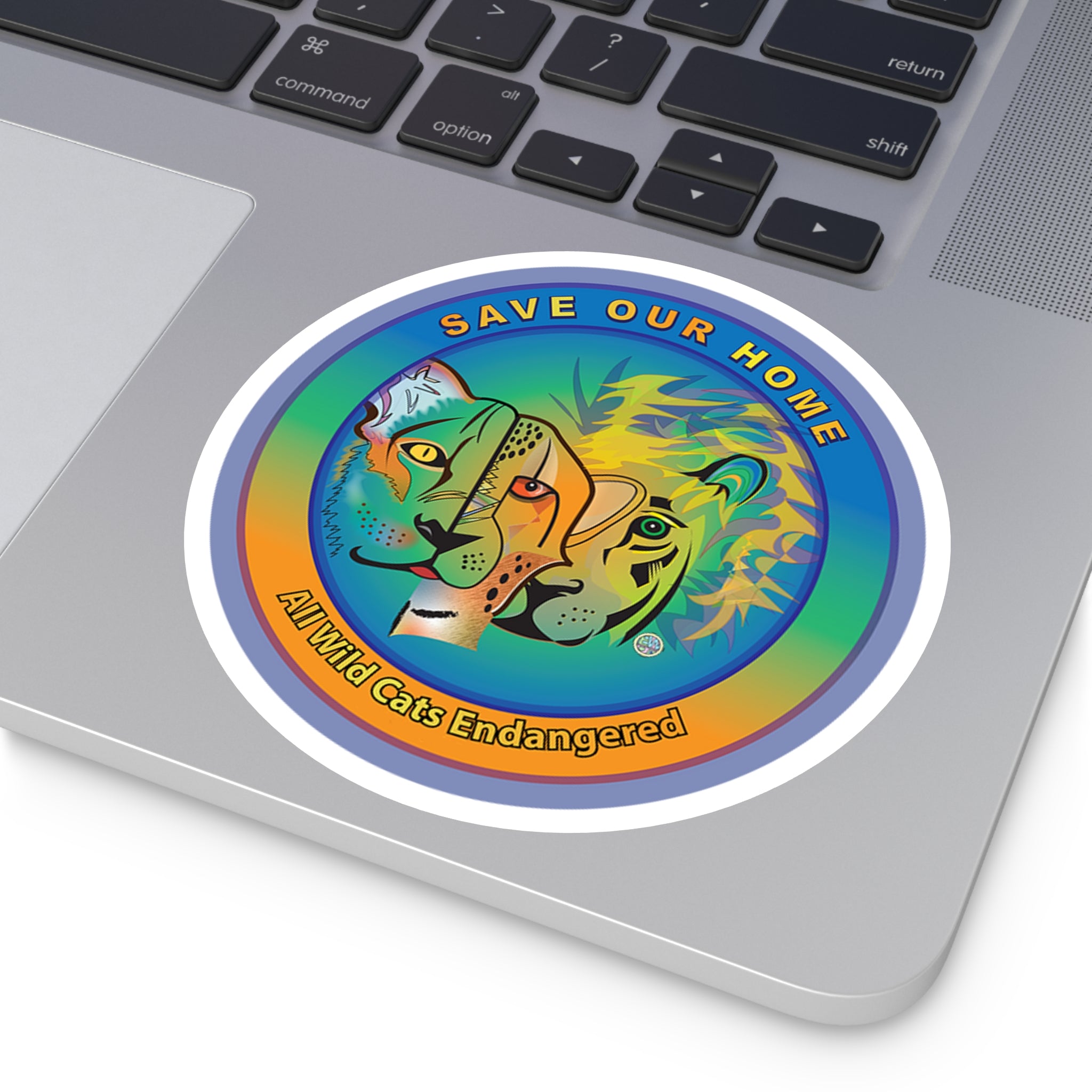Cat Trio Endangered, Indoor\Outdoor Stickers