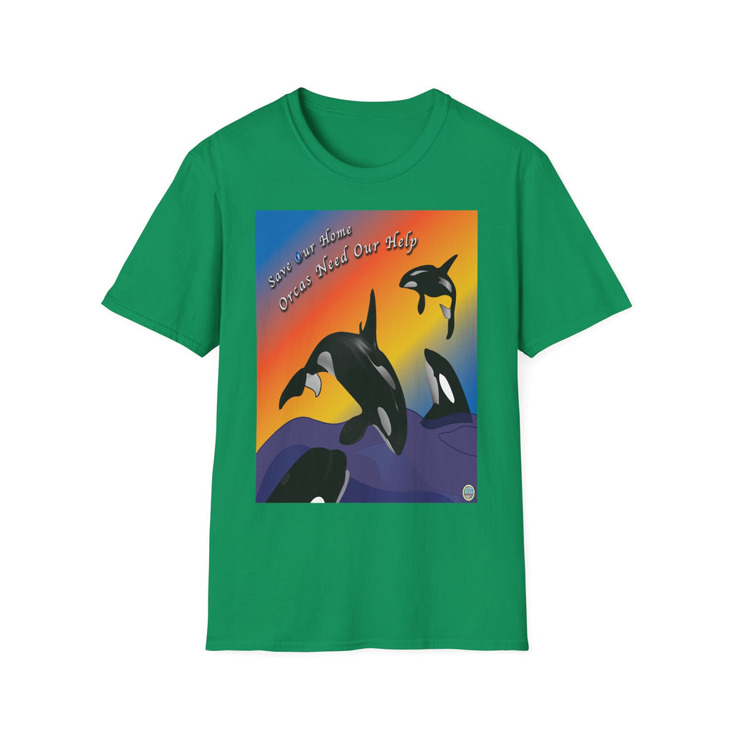 Orca at Play Unisex Softstyle T-Shirt
