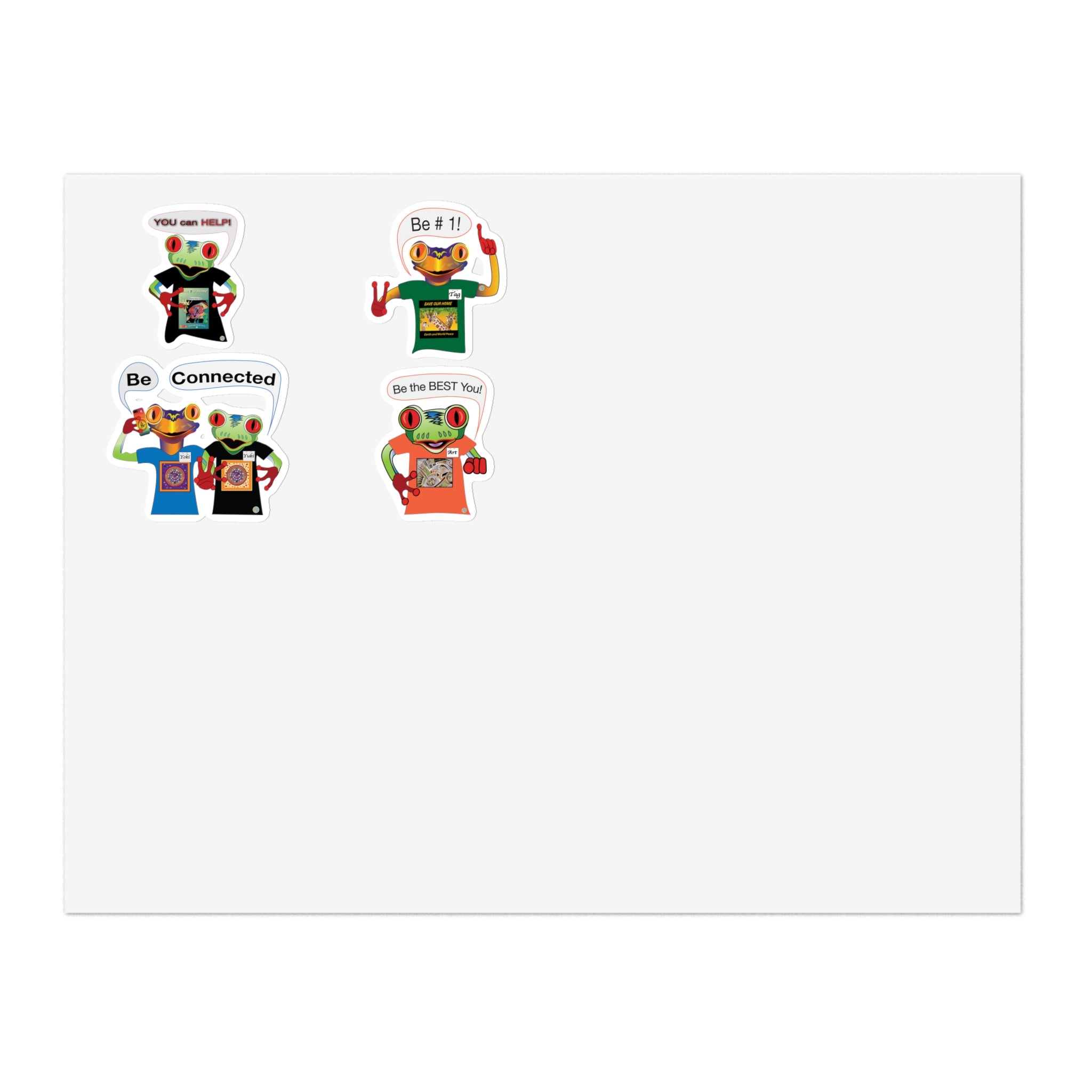 Mc Frogs Saying Sticker Sheets