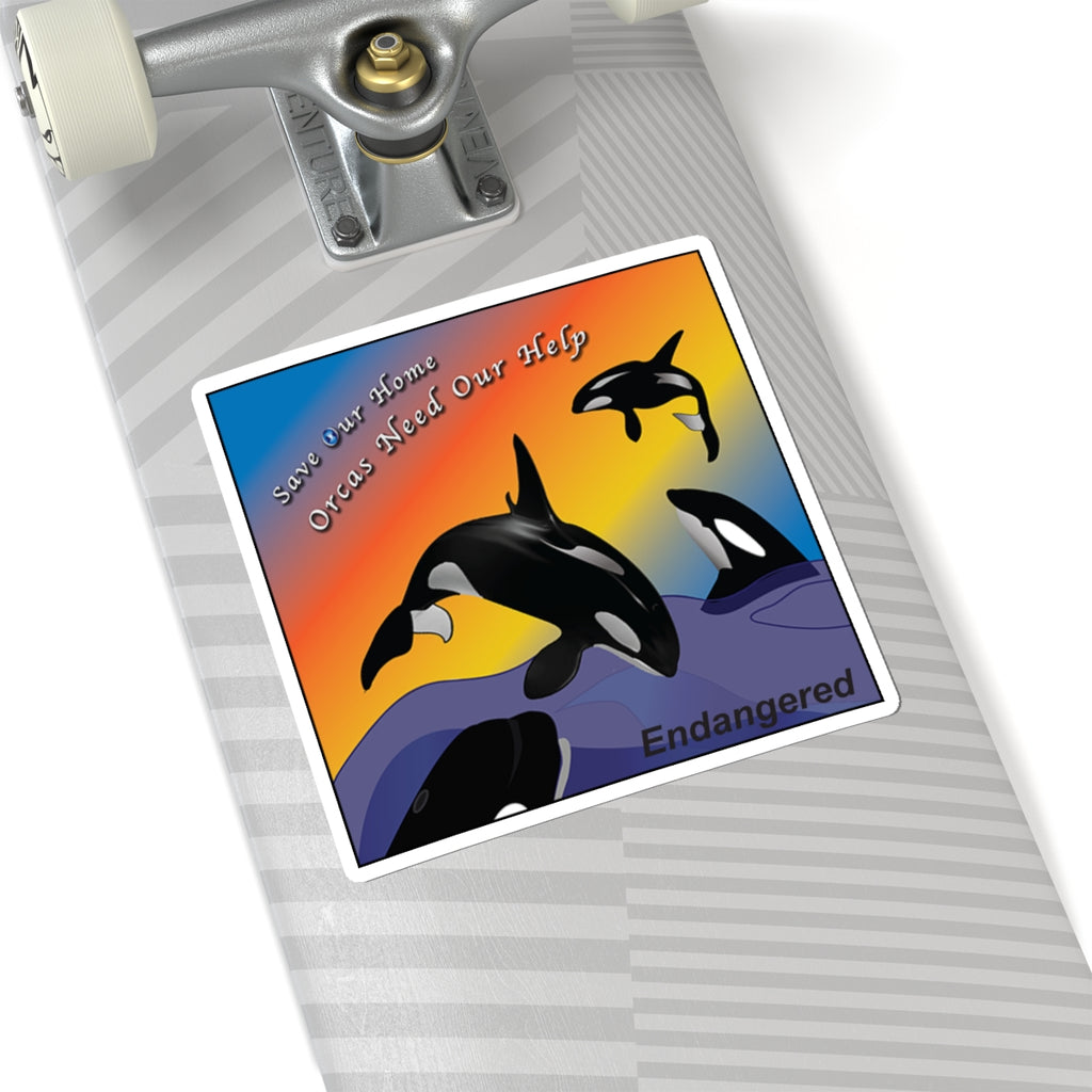 Orcas Endangered Sticker