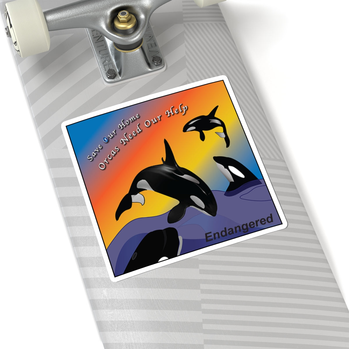 Orcas Endangered Sticker