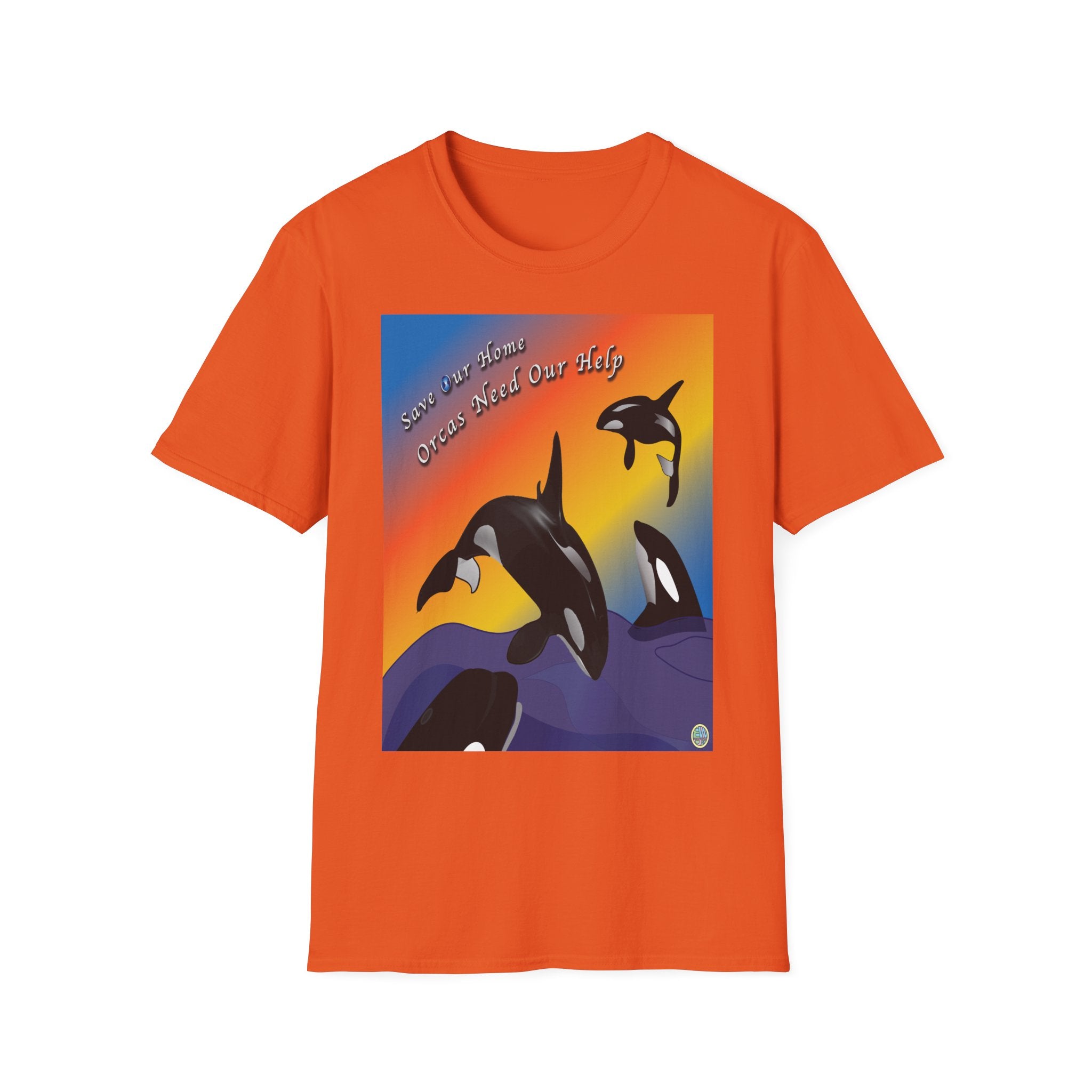Orca at Play Unisex Softstyle T-Shirt