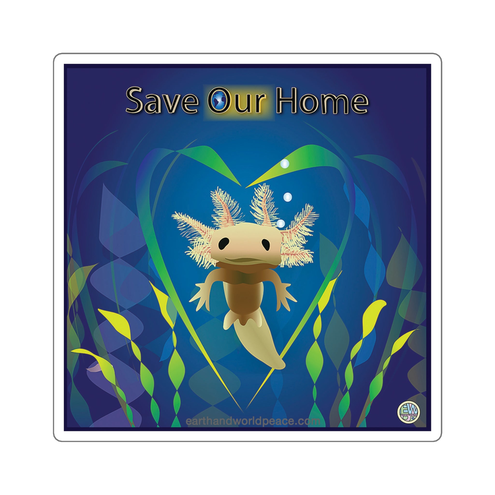 Axolotl Love 3" Sticker