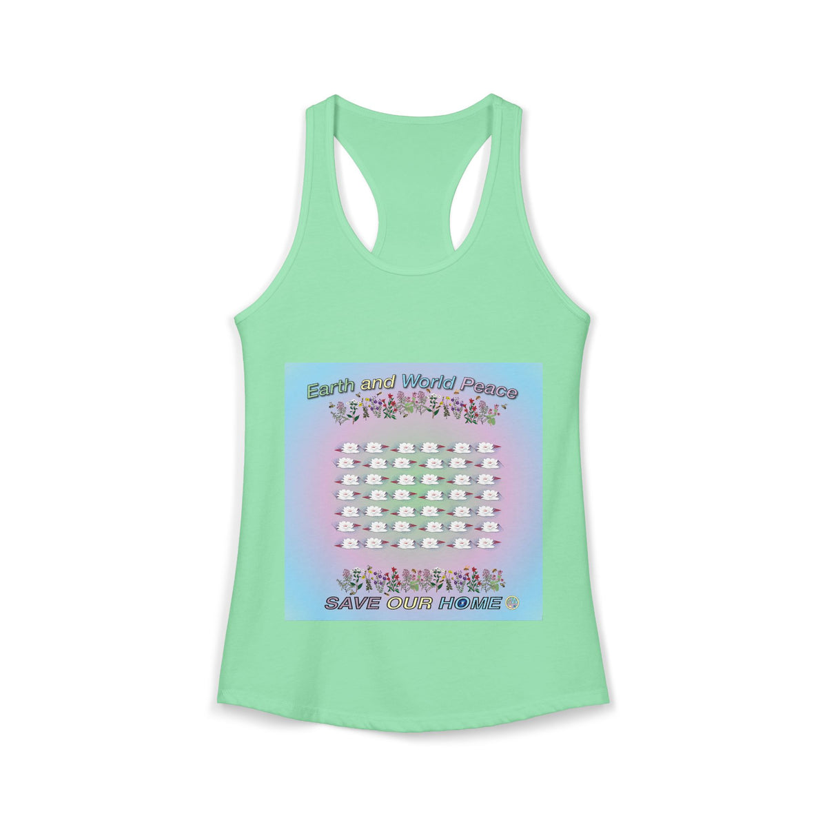 Fields of Lotus Flower Tank Top