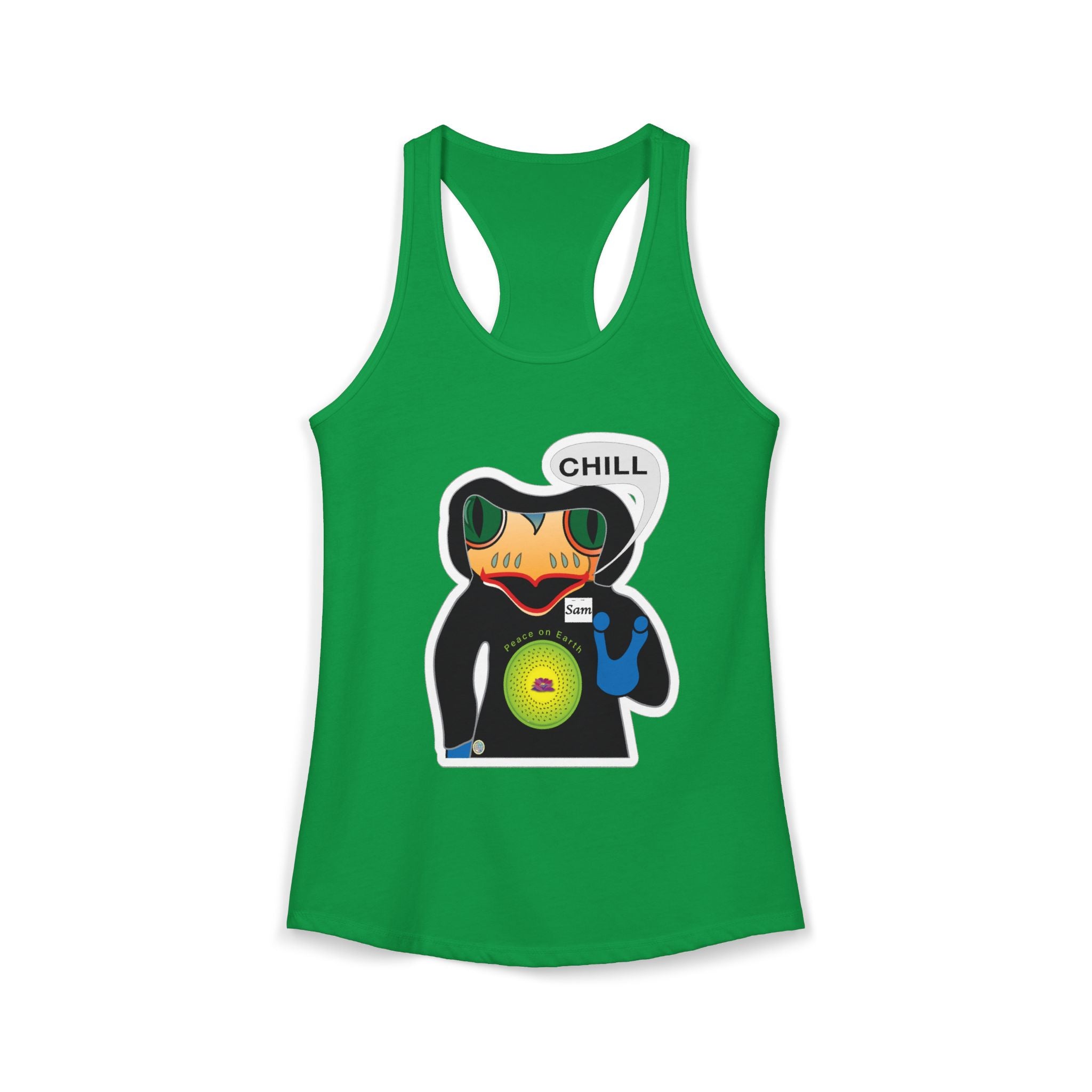 Frog Sticker Tank Tops Chill