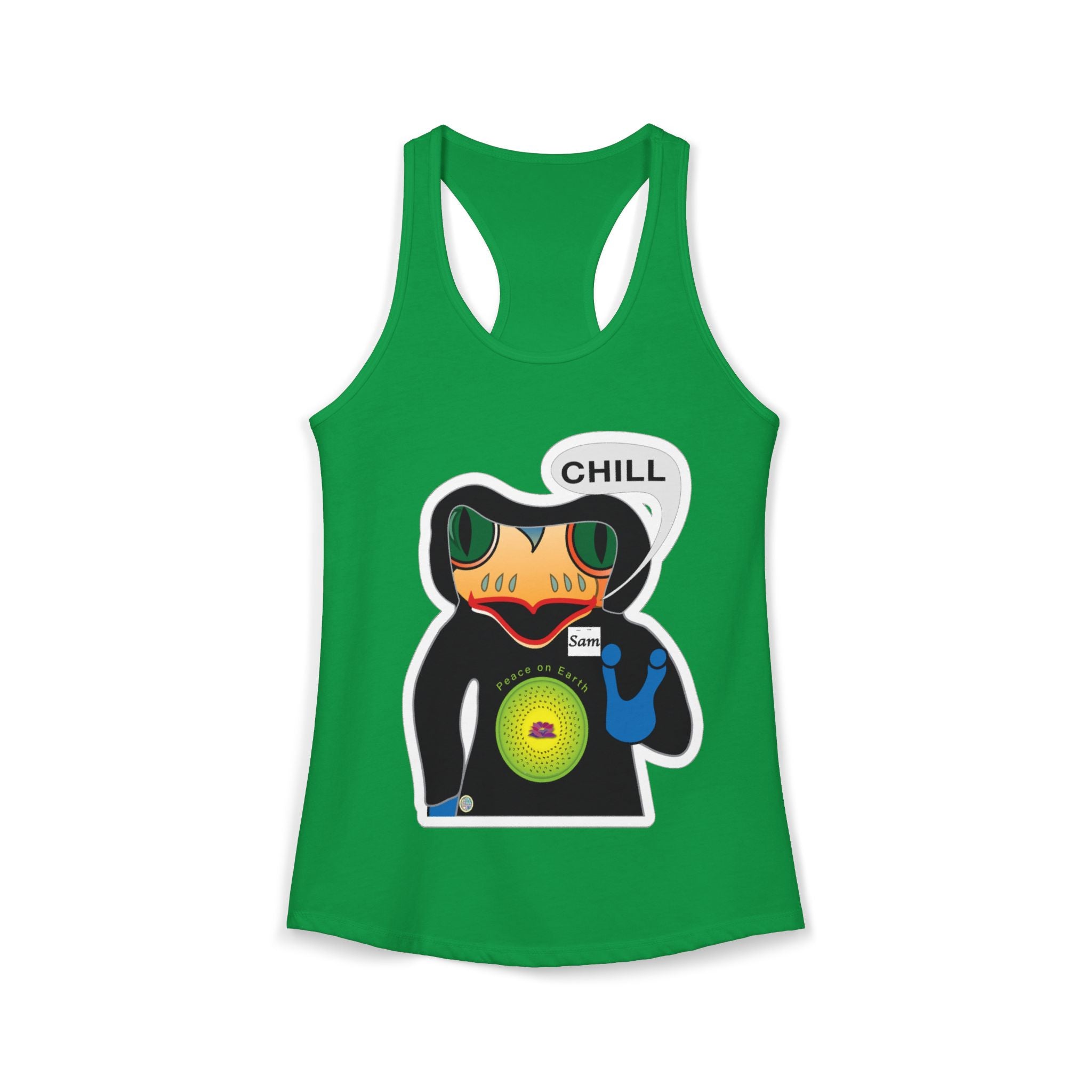 Frog Sticker Tank Tops Chill