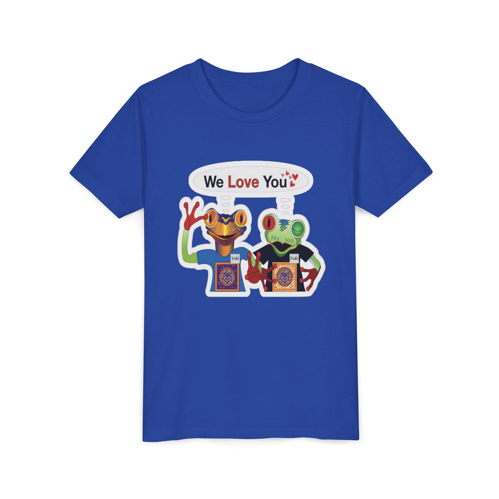 Mc Frogs say "We Love You" Kids Sticker Tee