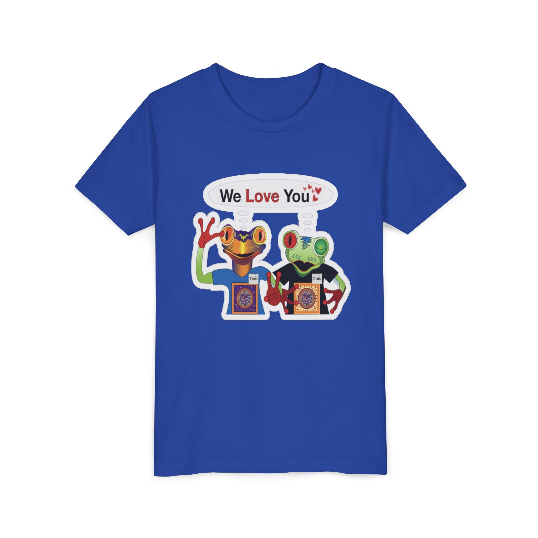 Mc Frogs say "We Love You" Kids Sticker Tee