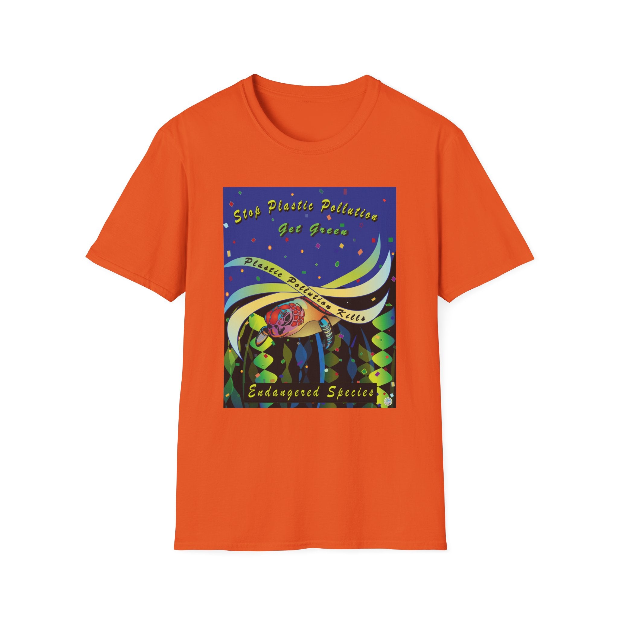 Plastic Pollution Sea Turtle Softstyle T-Shirt