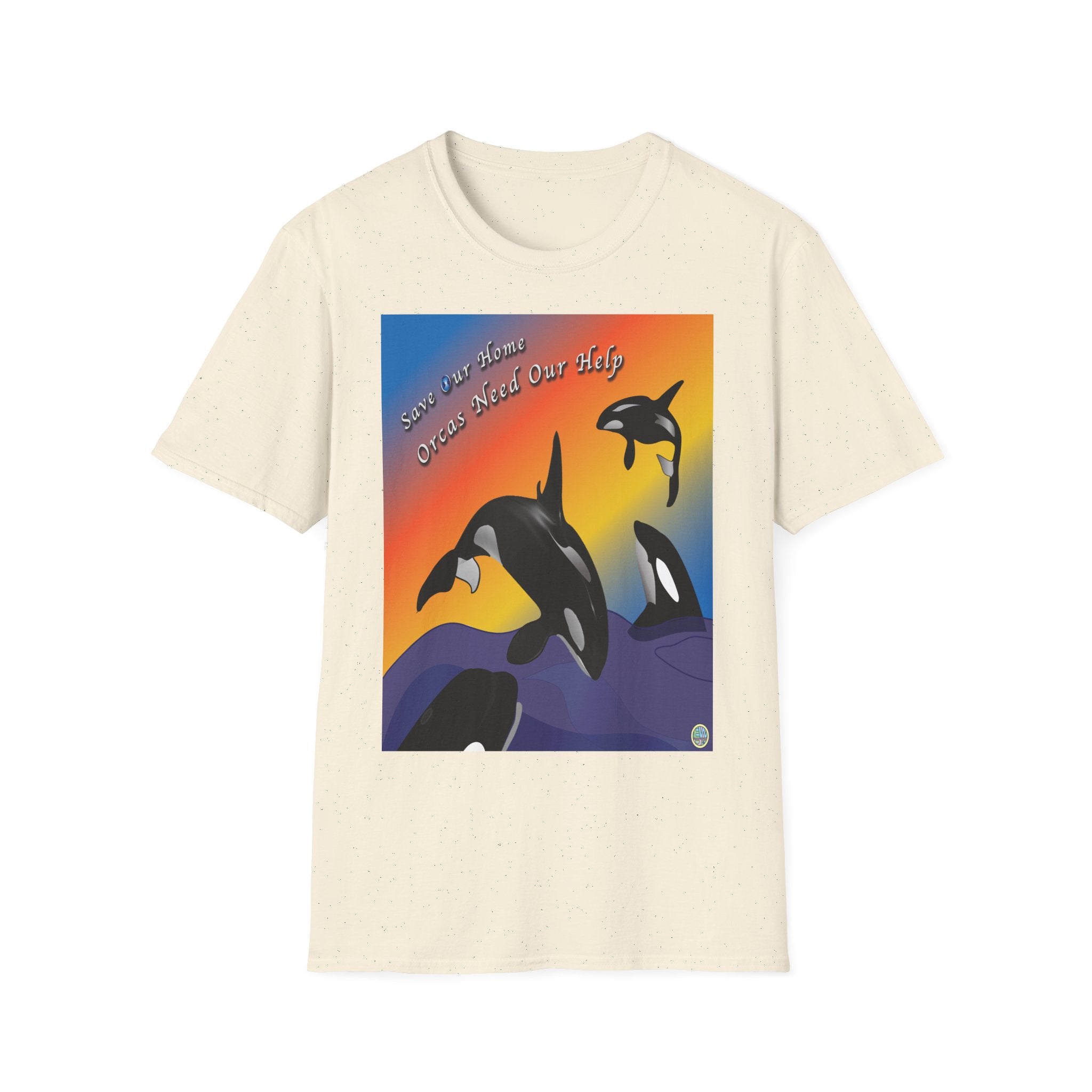 Orca at Play Unisex Softstyle T-Shirt