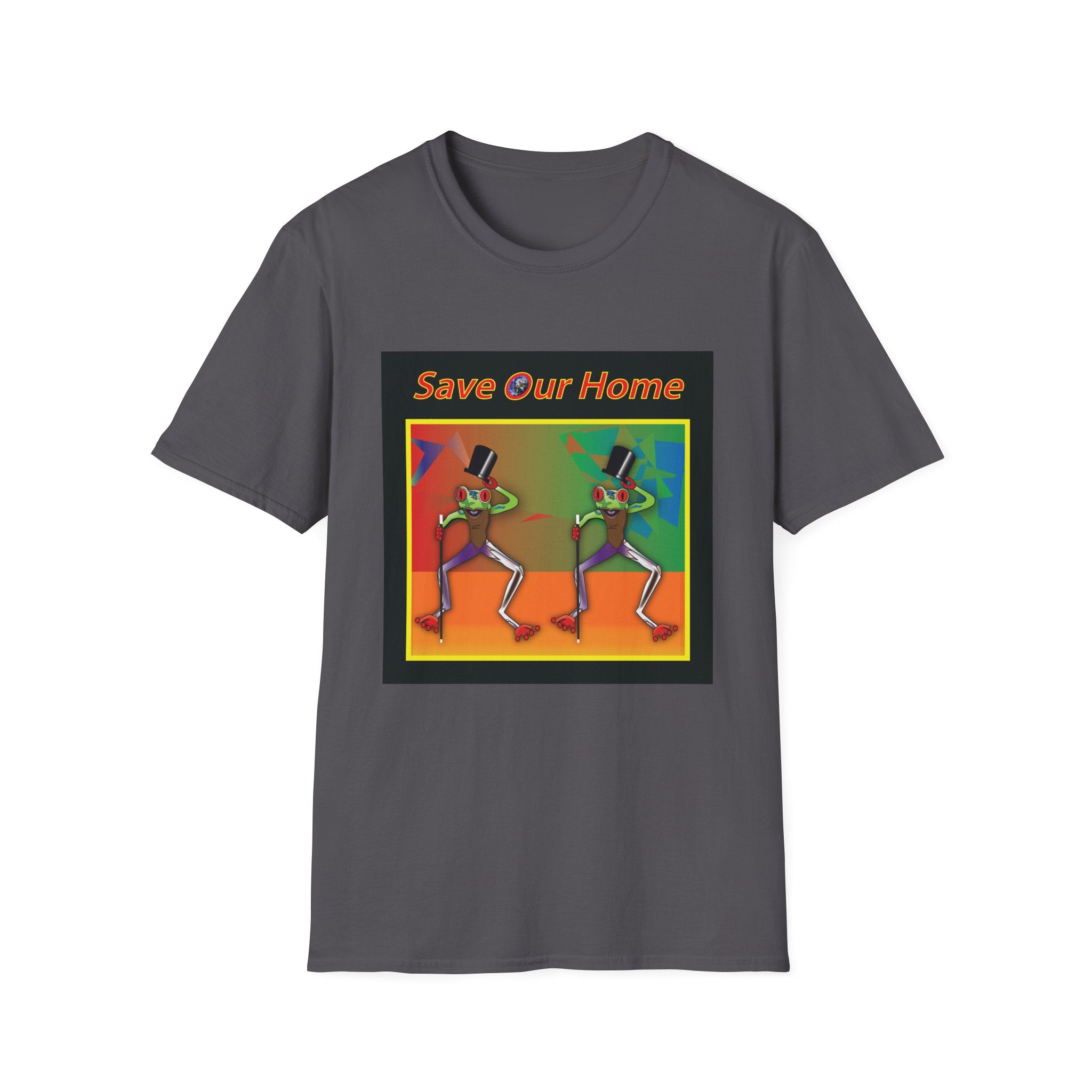 Dancing Frogs, Top Hats and Canes Unisex Softstyle T-Shirt