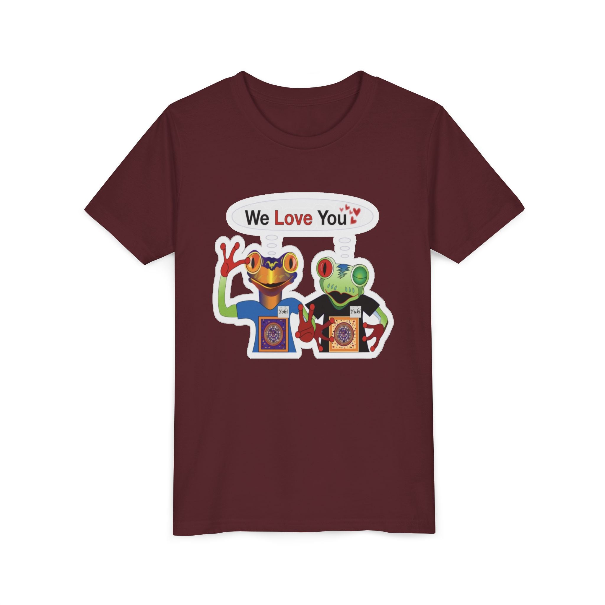 Mc Frogs  say "We Love You" Kids Sticker Tee
