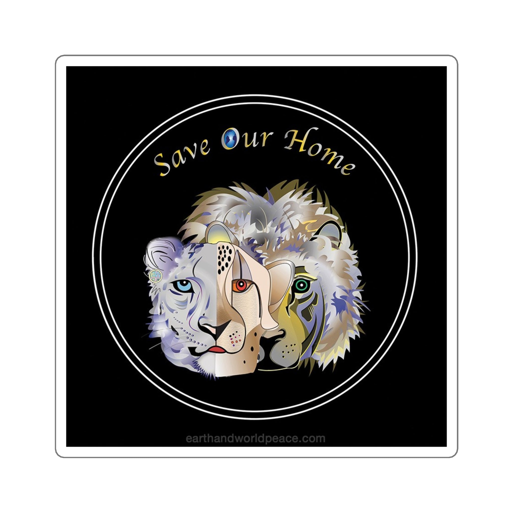 Big Cats Endangered 3" Stickers