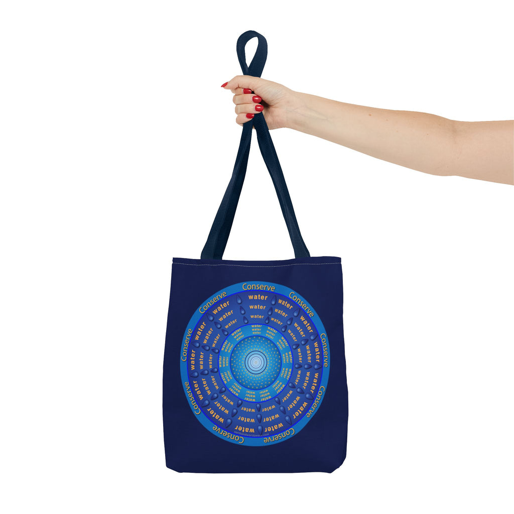 Conserve Water Blue & Gold Tote Bag