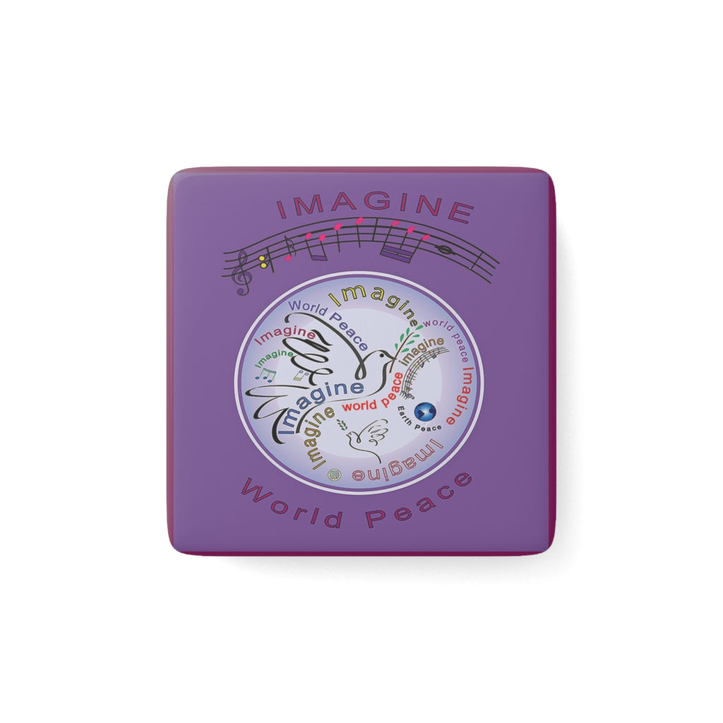 Imagine All For World Peace - 2" Porcelain Magnet