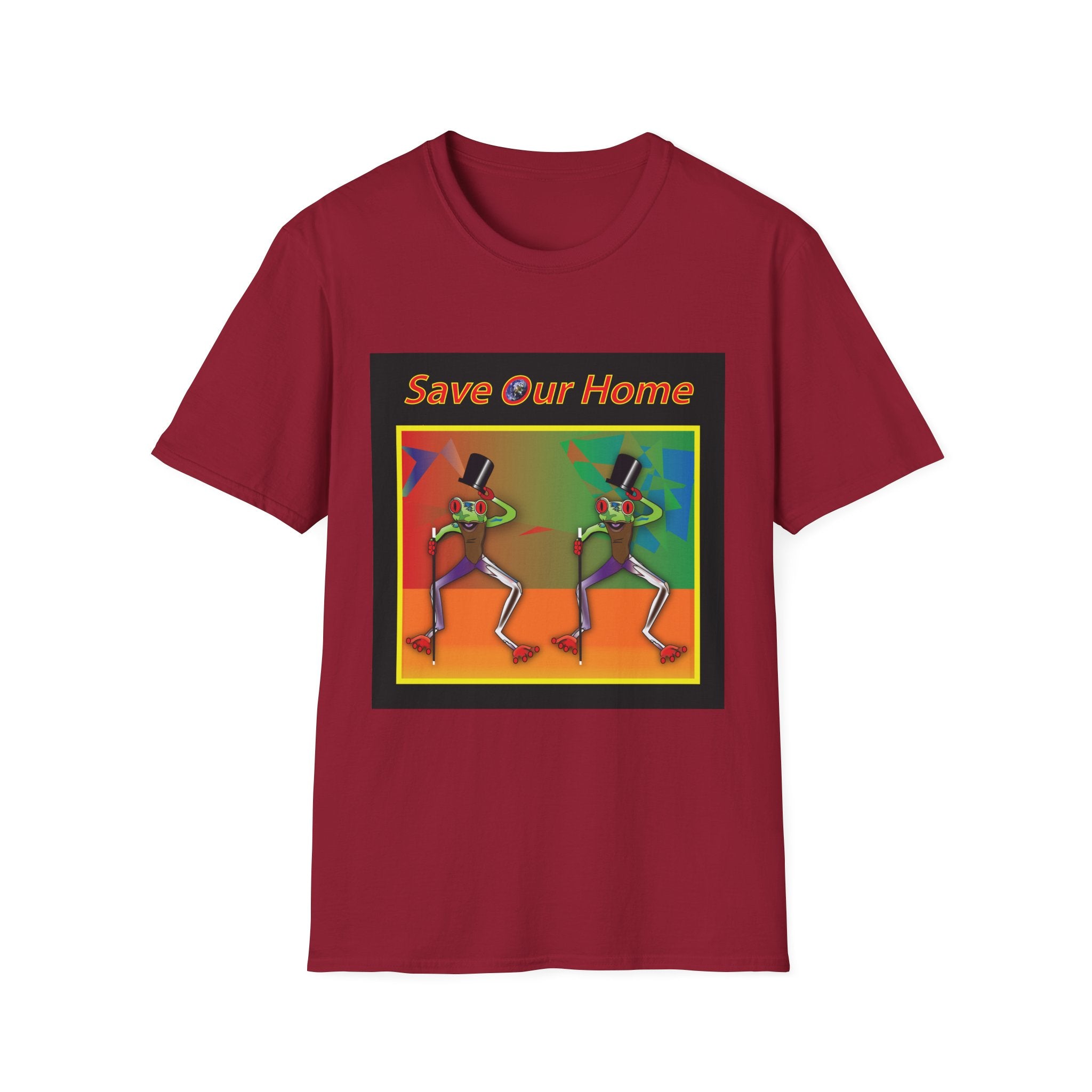 Dancing Frogs, Top Hats and Canes Unisex Softstyle T-Shirt