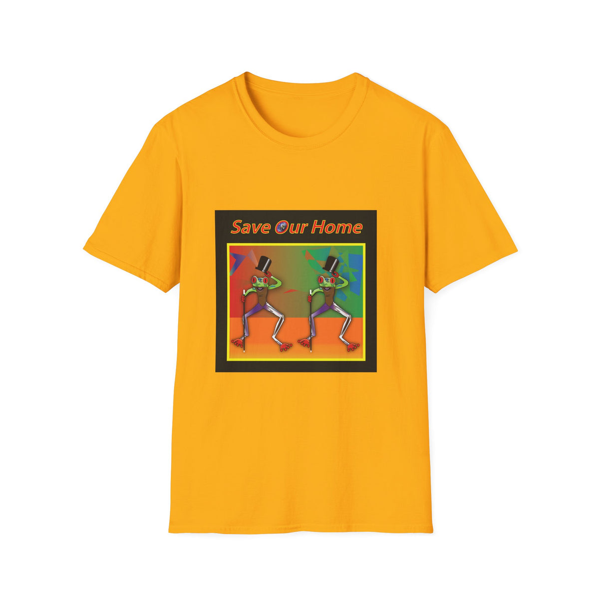 Dancing Frogs, Top Hats and Canes Unisex Softstyle T-Shirt