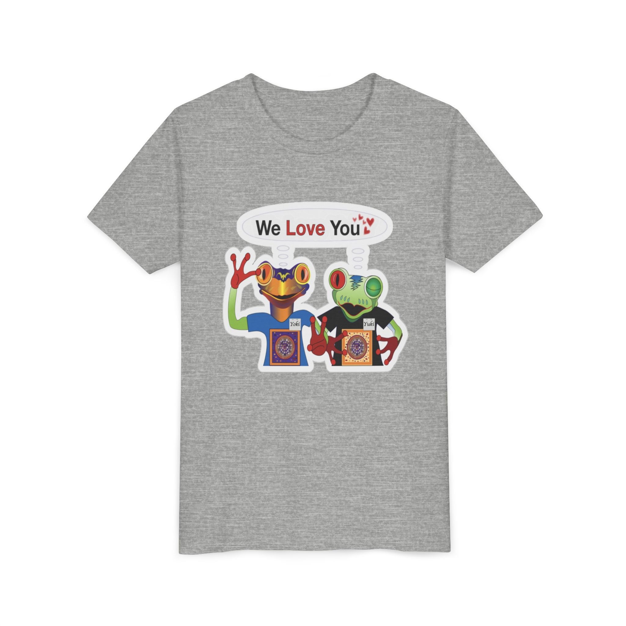 Mc Frogs say "We Love You" Kids Sticker Tee