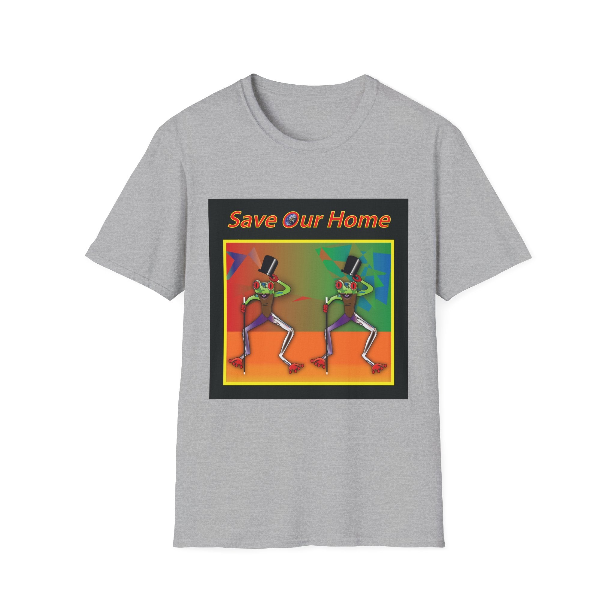 Dancing Frogs, Top Hats and Canes Unisex Softstyle T-Shirt