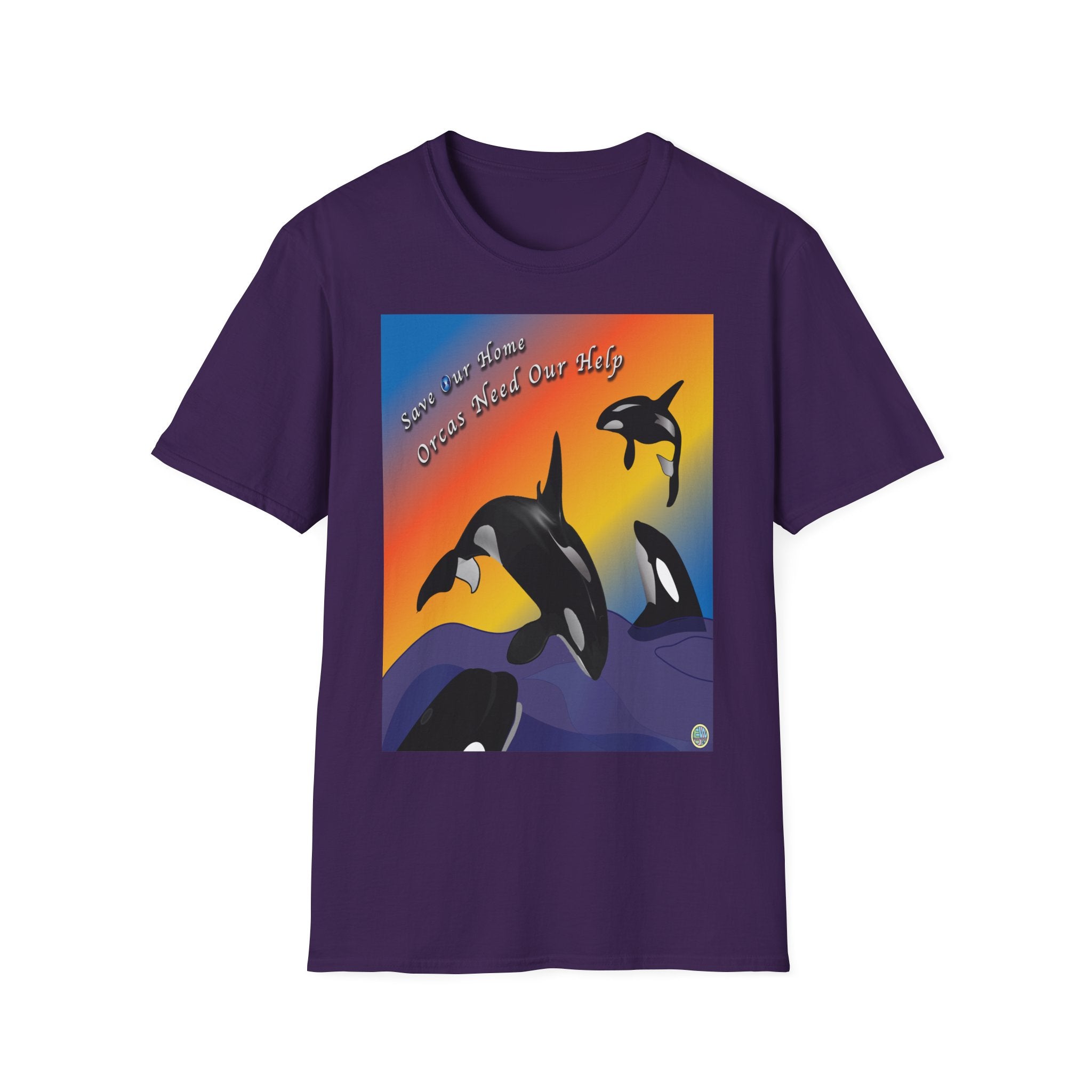 Orca at Play Unisex Softstyle T-Shirt