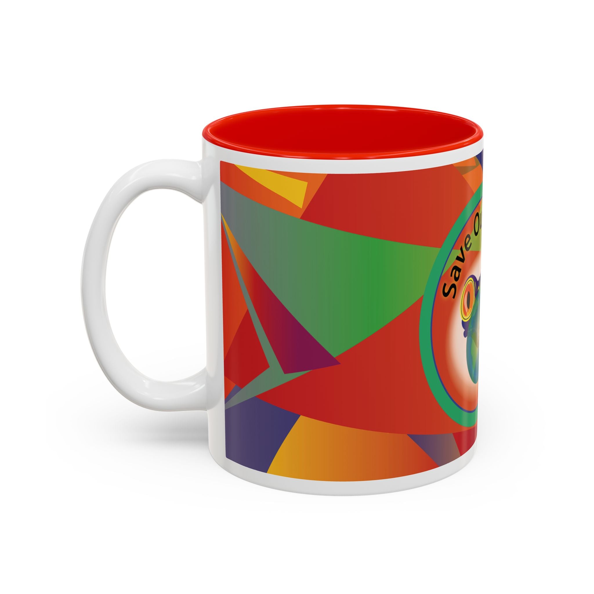 Frog Earth Bubble — Two-Tone Coffee Cup (11oz)