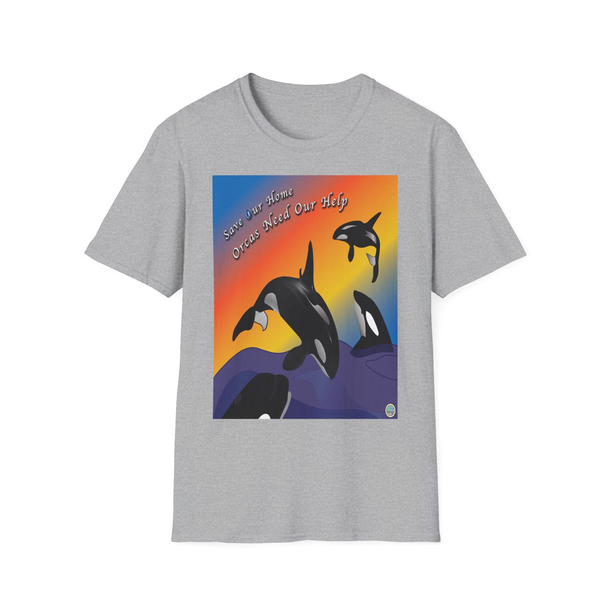 Orca at Play Unisex Softstyle T-Shirt