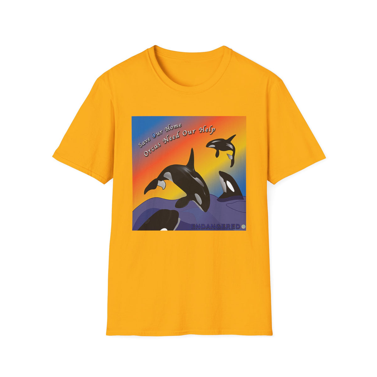 Orca at Play Unisex Softstyle T-Shirt