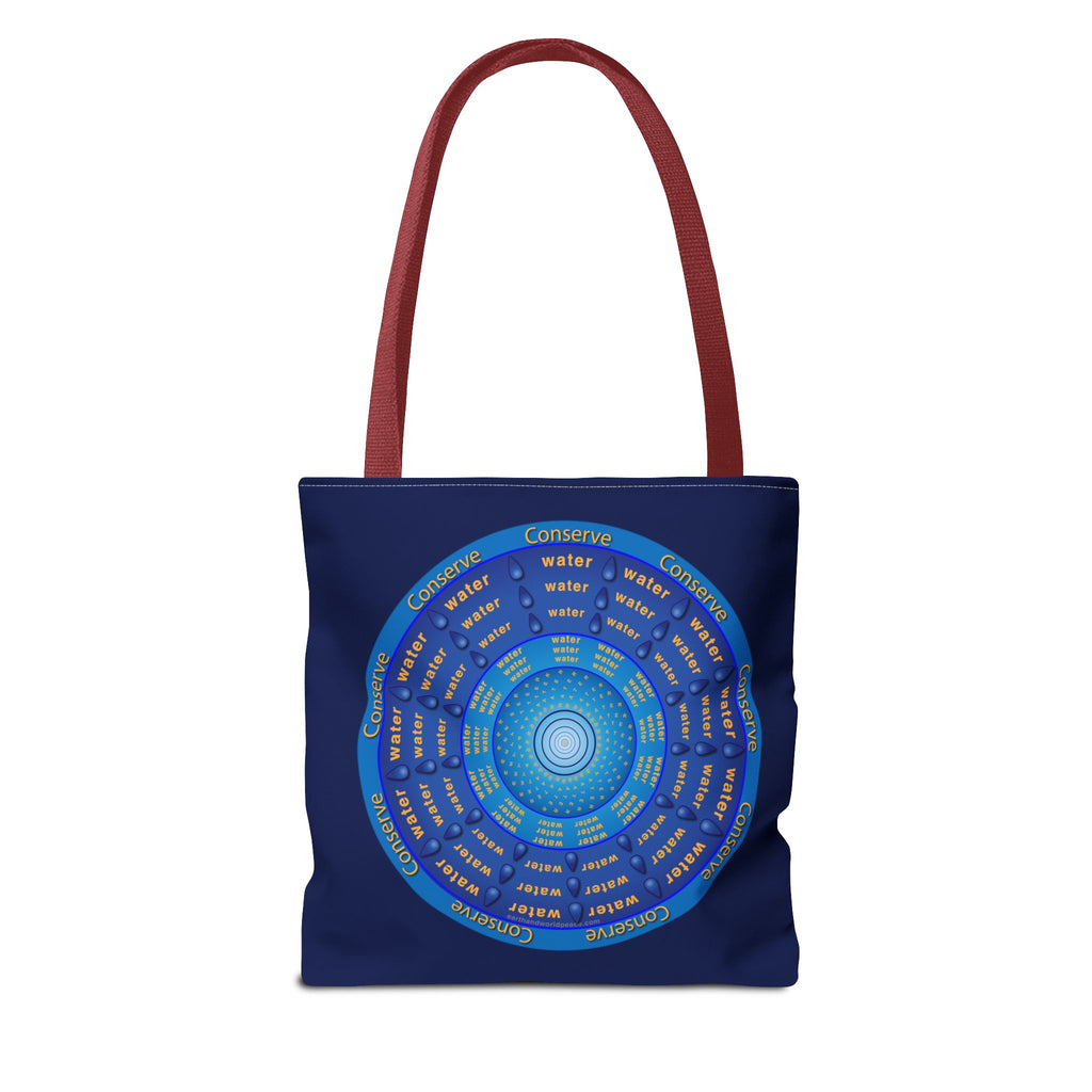 Conserve Water Blue & Gold Tote Bag