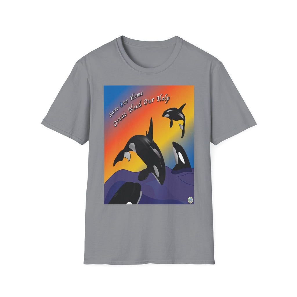 Orca at Play Unisex Softstyle T-Shirt