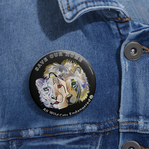 Big Cat Trio Endangered Button