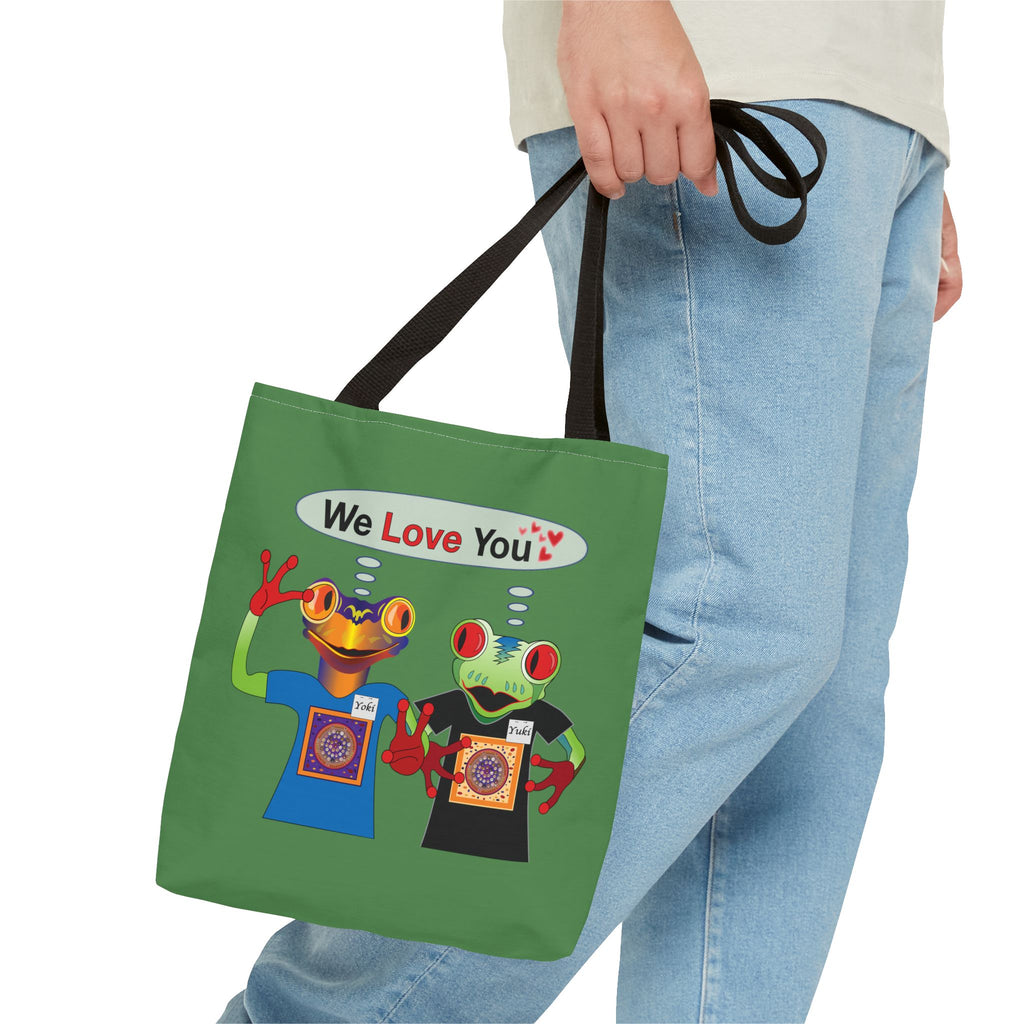 Mc Frogs We Love You Sticker Tote