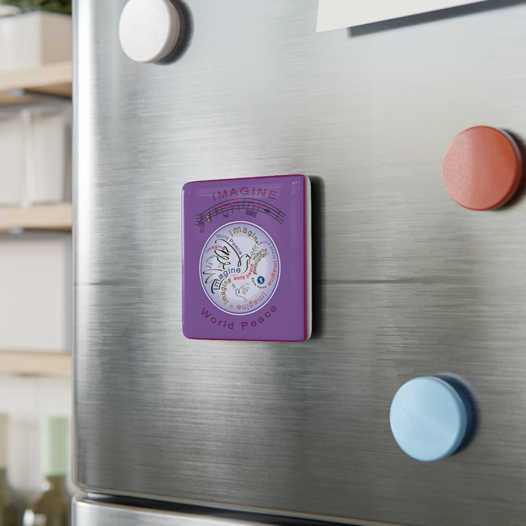Imagine All For World Peace - 2" Porcelain Magnet