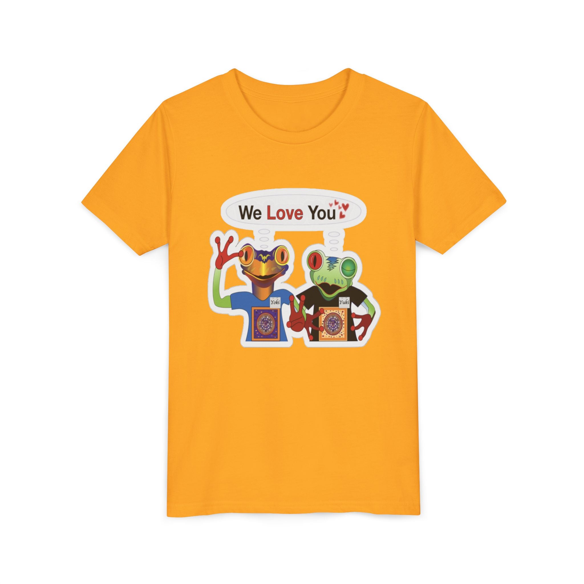 Mc Frogs say "We Love You" Kids Sticker Tee