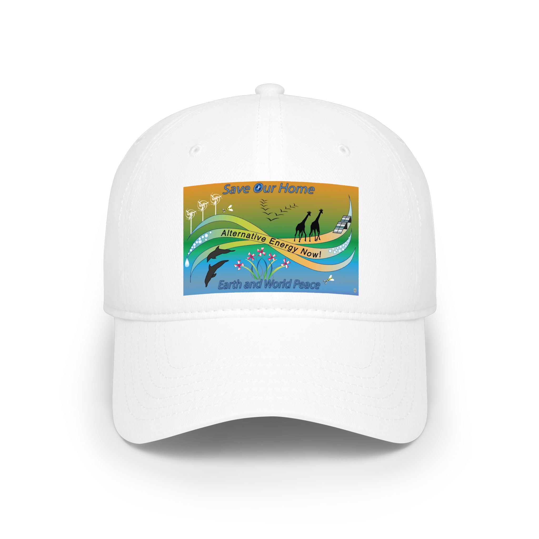 Alternative Energy  Baseball Cap — "Save Our Home" Earth & World Peace Design