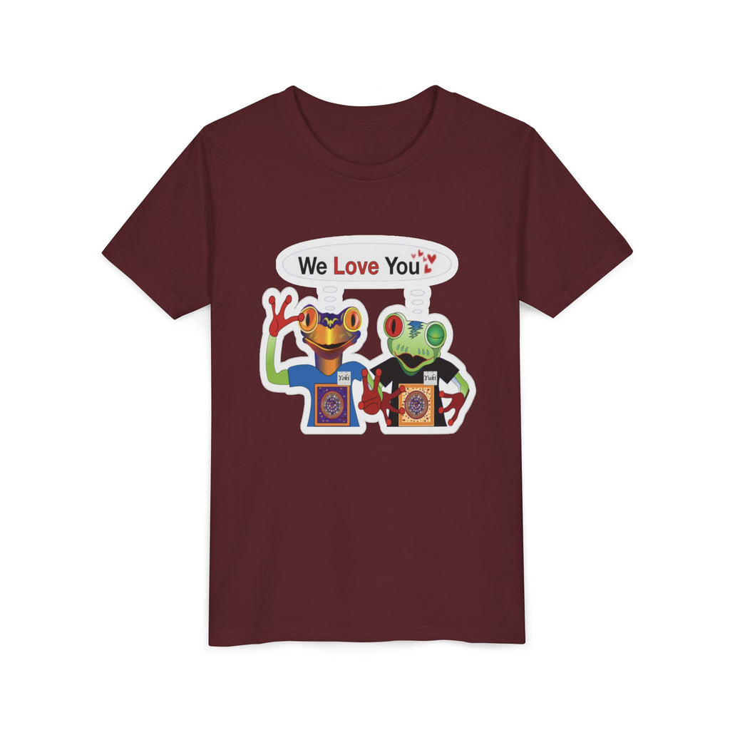 Mc Frogs say "We Love You" Kids Sticker Tee