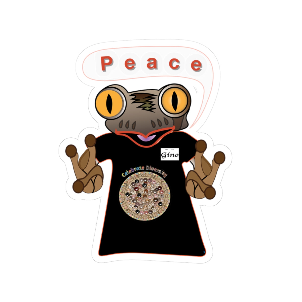Mc Frog Sticker  Variety Peace