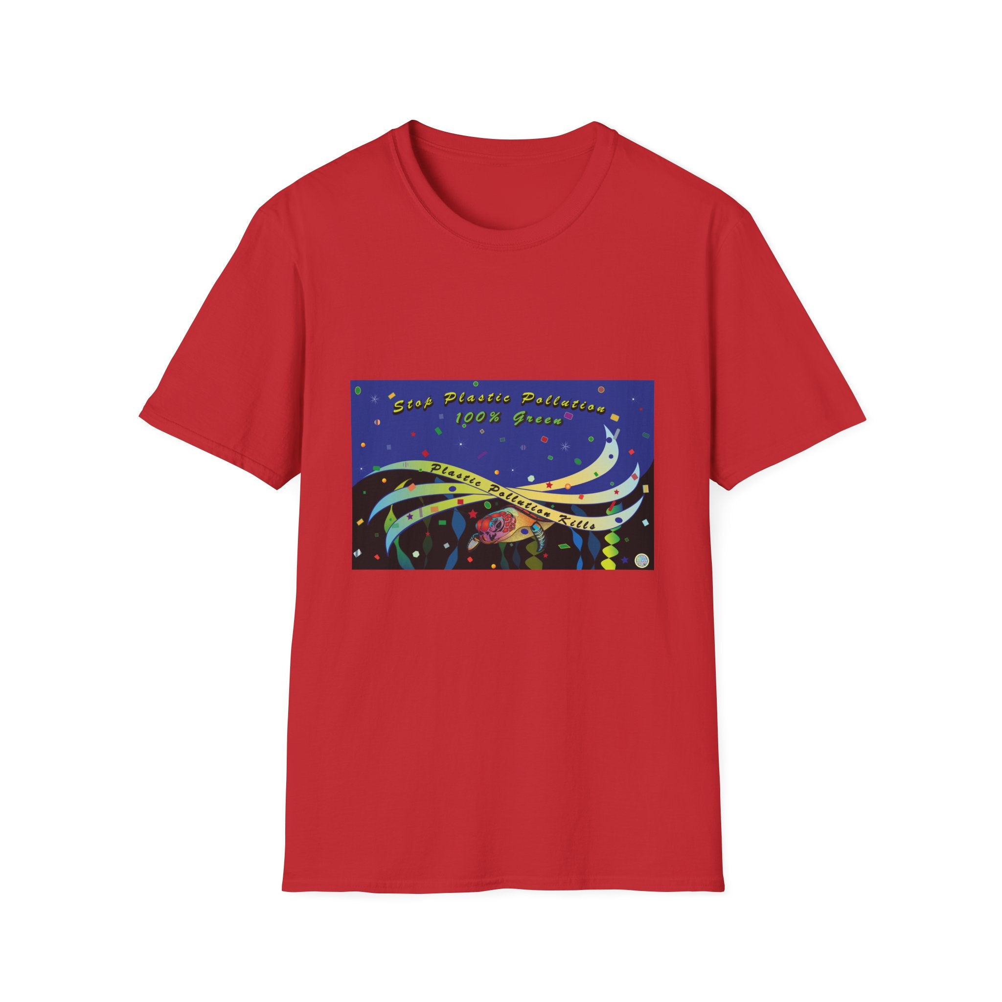 Stop Plastic Pollution Unisex Softstyle T-Shirt