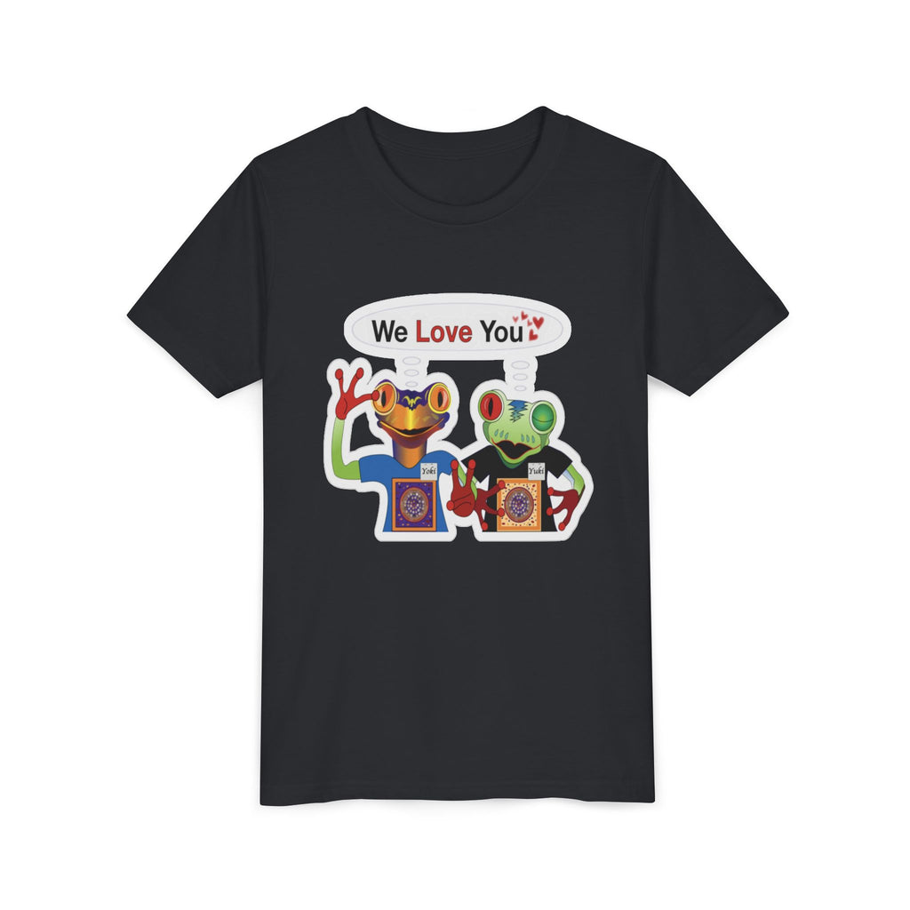 Mc Frogs say "We Love You" Kids Sticker Tee