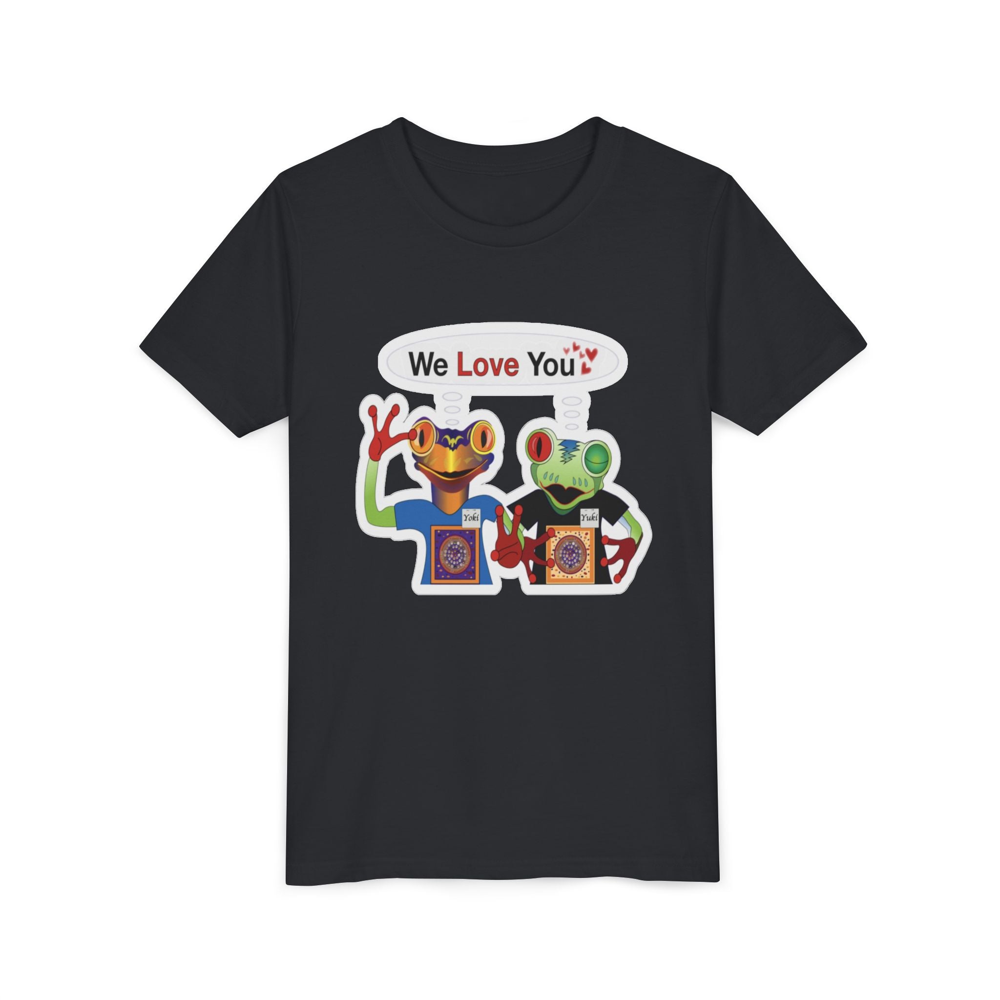Mc Frogs say "We Love You" Kids Sticker Tee