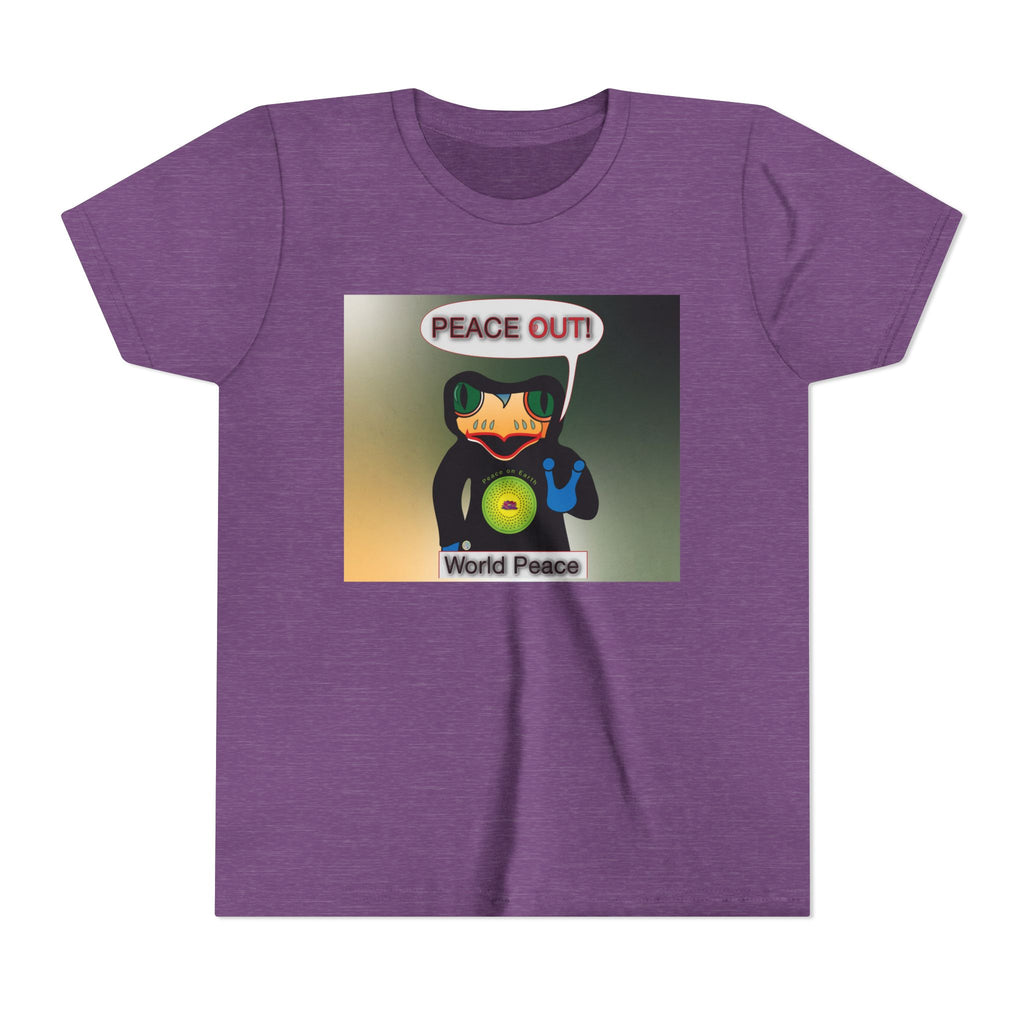 Cool Hoody Says Peace Out Youth Tee