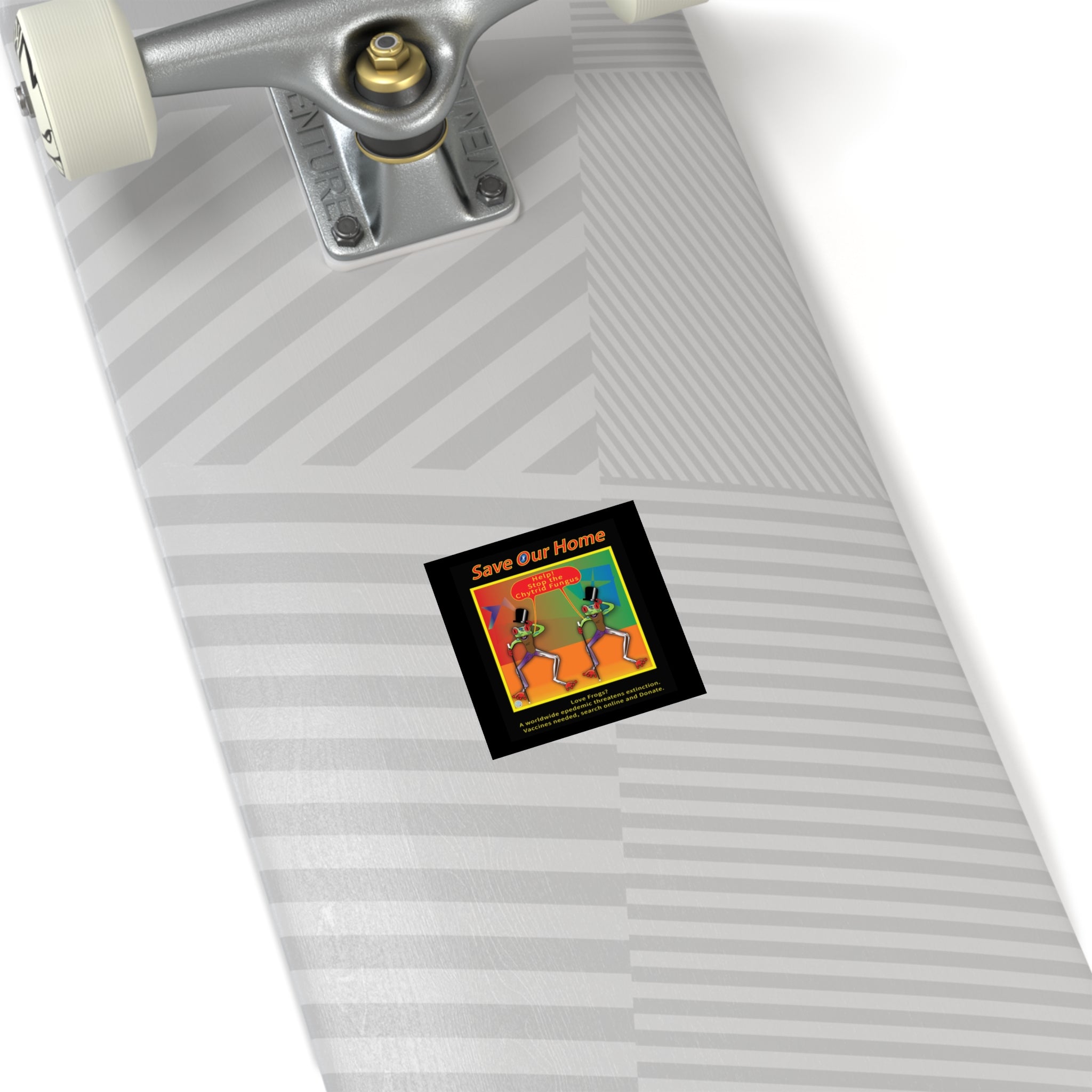 Save Frogs from Chytrid Fungus indoor/outdoor square stickers