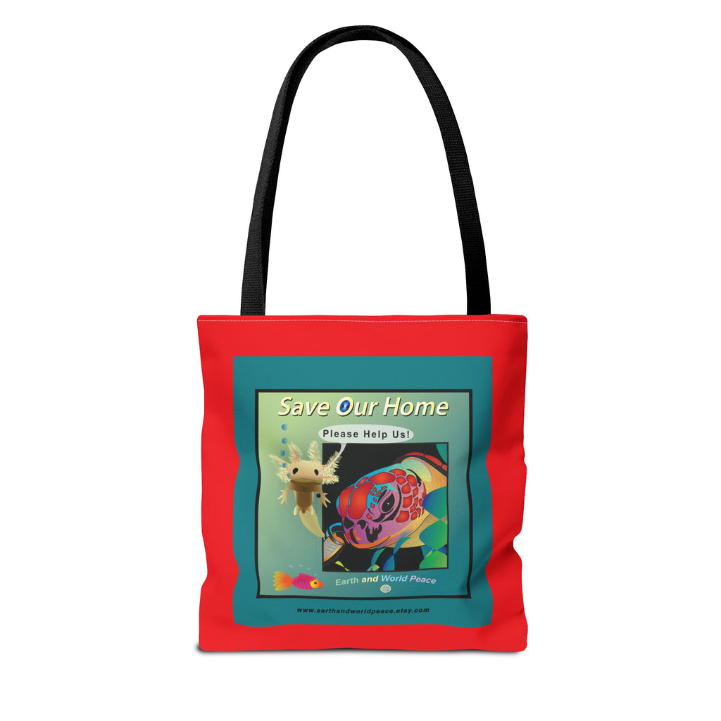 Tote Bag - Sea Turtle & Axolotl