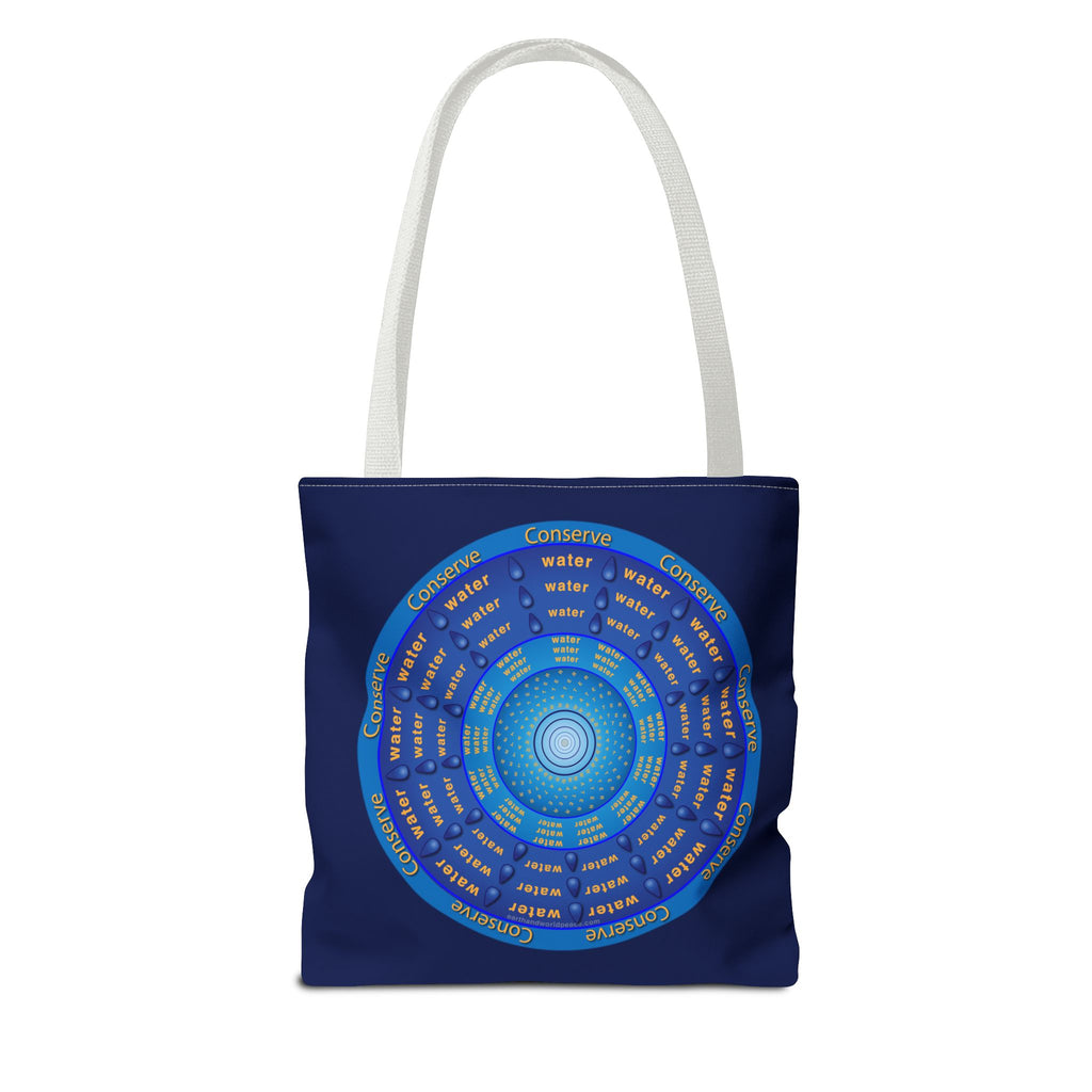 Conserve Water Blue & Gold Tote Bag