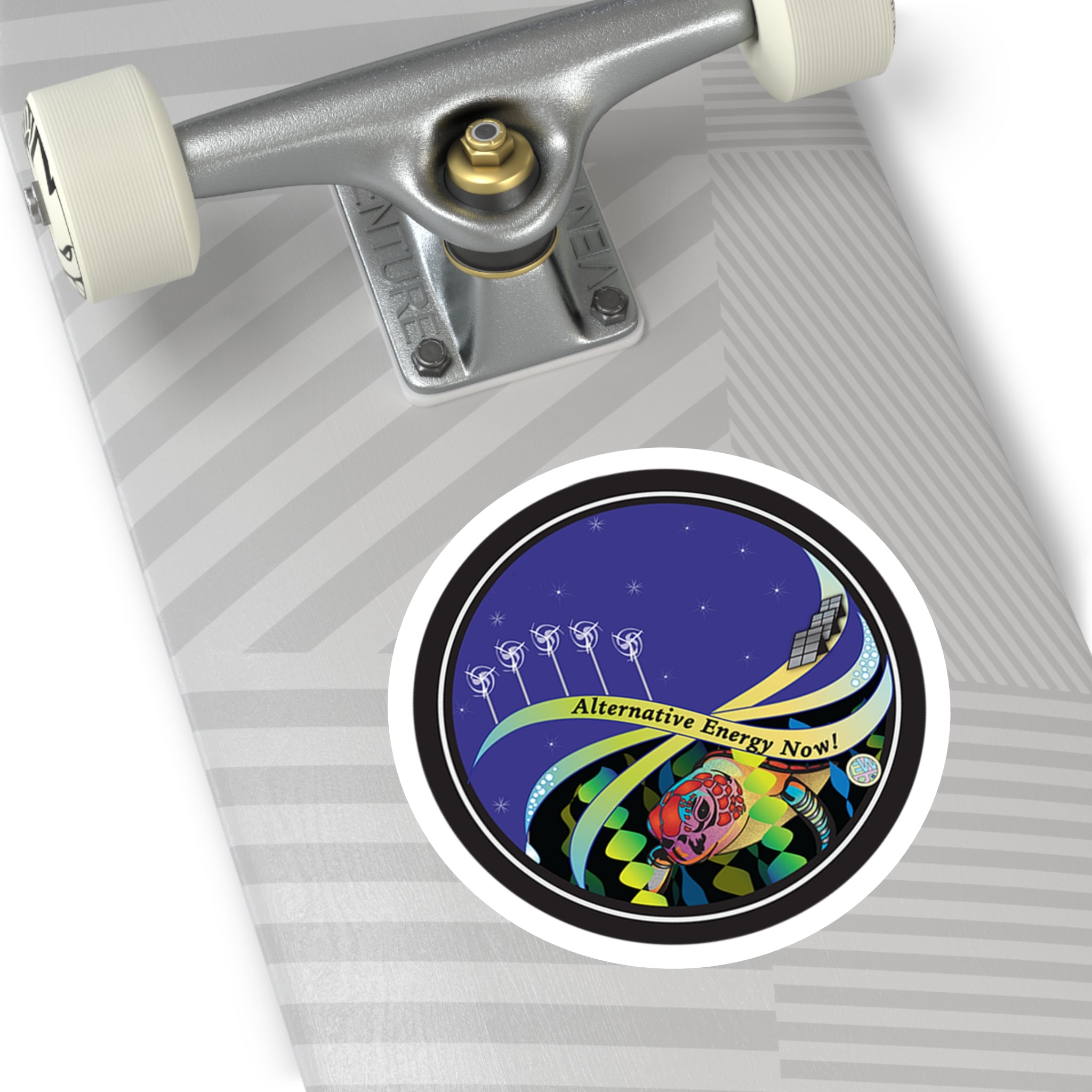 Alternative Energy Turtle Round Sticker