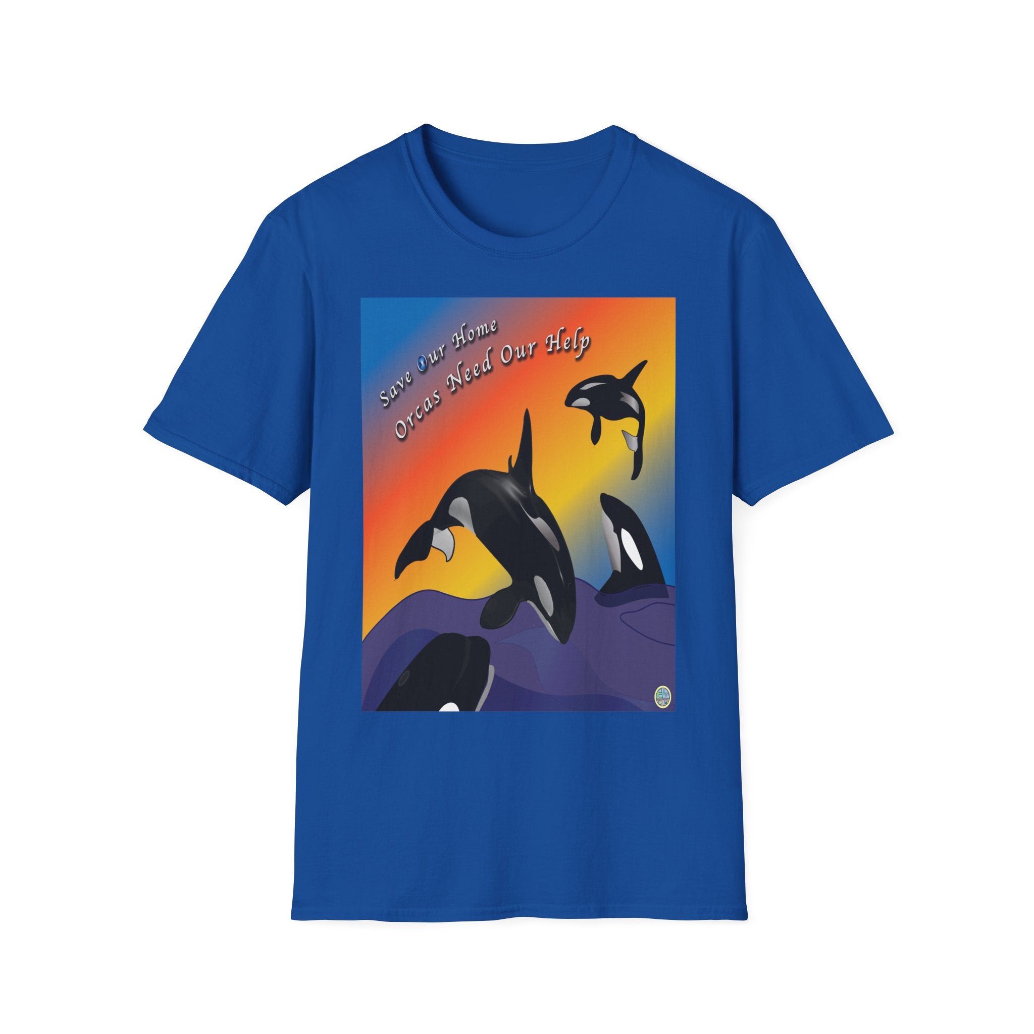 Orca at Play Unisex Softstyle T-Shirt